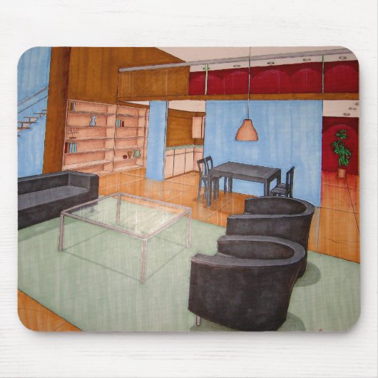 Tapis de souris rendu de pièce (Devant)