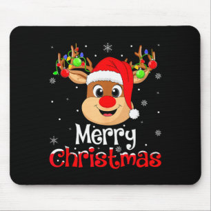 Tapis De Souris Renne Joyeux Noël Famille Hommes Femmes Enfants Xm