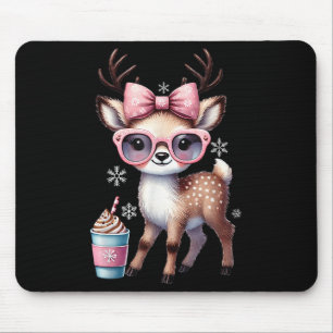 Tapis De Souris Rennes Boire Chocolat Chocolat Chaud Bougie Femmes