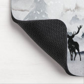 Tapis De Souris Rennes dans l'Aquarelle gris sauvage Noël (Coin)