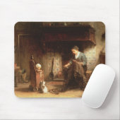 Tapis De Souris Réparant les filets (huile sur le panneau) (Avec souris)