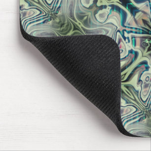 Tapis De Souris Répétition de cyan gris vert et vert