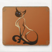 Tapis De Souris Reposer le chat assez siamois Mousepad (Devant)