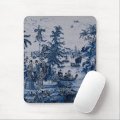 Tapis De Souris Repro Chinoiserie Delft Carrelage bleu et blanc (Avec souris)