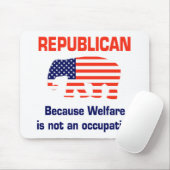 Tapis De Souris Républicain drôle - aide sociale (Avec souris)
