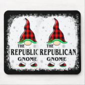 Tapis De Souris Republican Gnome Buffalo Plaid Matching Family Xma (Devant)