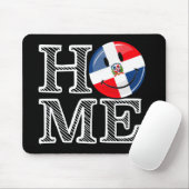 Tapis De Souris République Dominicaine Drapeau souriant Ménage (Avec souris)