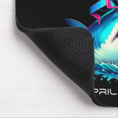 Tapis De Souris Requin avec lunettes Eclipse Totalité 2024 Sol Drô (Coin)