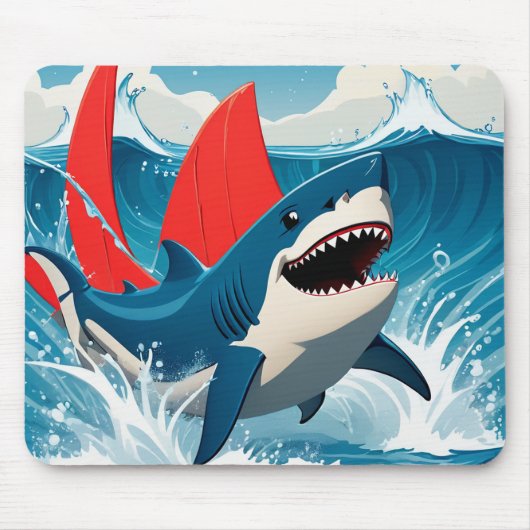 Tapis De Souris Requin dans l'océan (Devant)