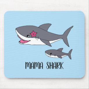 Tapis De Souris Requin mama et bébé