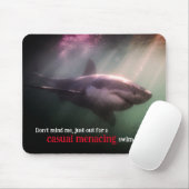 Tapis De Souris requin pointeur blanc sous l'eau (Avec souris)