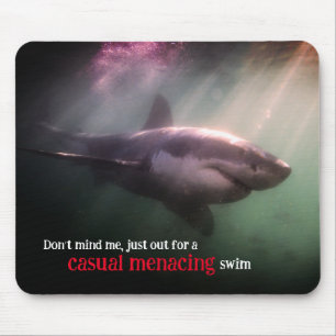 Tapis De Souris requin pointeur blanc sous l'eau
