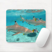 Tapis De Souris Requins dans le mousepad de lagune de Bora Bora (Avec souris)