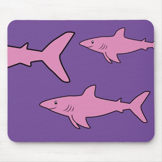 Tapis De Souris Requins roses (Devant)