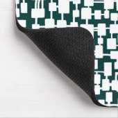 Tapis De Souris Réseau Abstrait - Blanc sur Vert foncé 003333 (Coin)