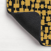 Tapis De Souris Réseau Abstrait - Brown doré sur noir (Coin)