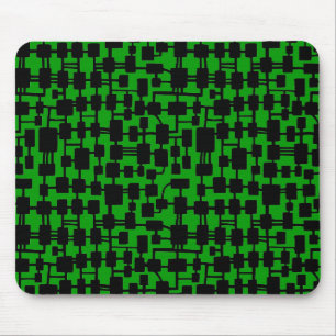 Tapis De Souris Réseau Abstrait - Noir sur vert 009900