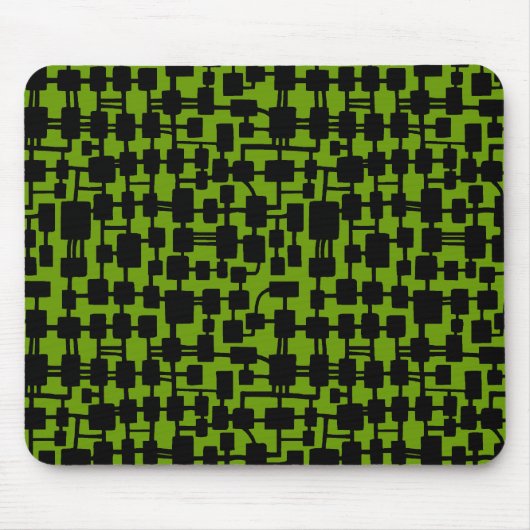 Tapis De Souris Réseau Abstrait - Noir sur vert 669900 (Devant)