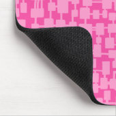 Tapis De Souris Réseau Abstrait - Rose sur Pale Crinson F749A1 (Coin)