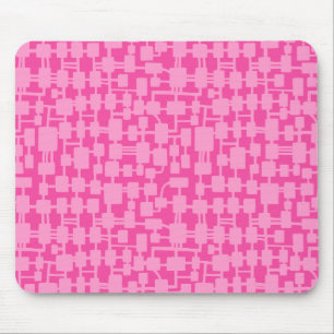Tapis De Souris Réseau Abstrait - Rose sur Pale Crinson F749A1
