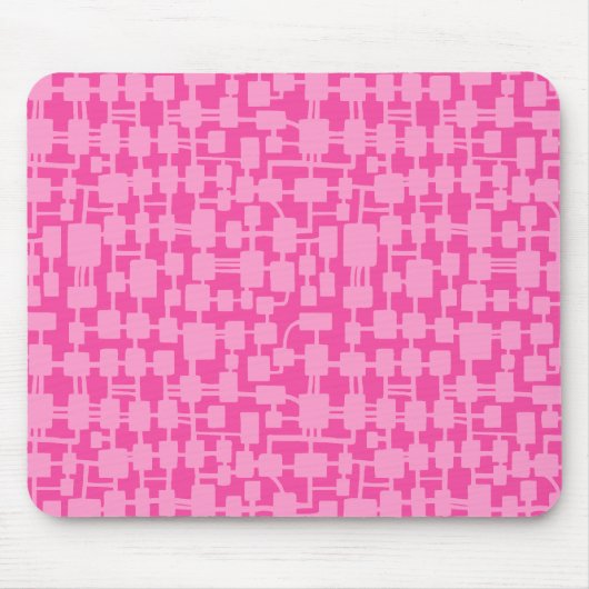 Tapis De Souris Réseau Abstrait - Rose sur Pale Crinson F749A1 (Devant)