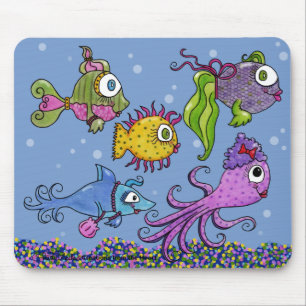 Tapis De Souris Réservoir De Poisson Monté