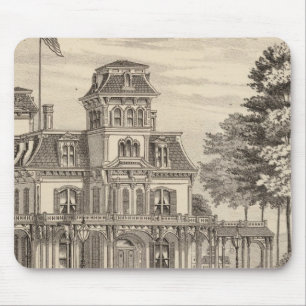 Tapis De Souris Résidence de Genl HH Baxter dans le Rutland Vermo