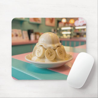 Tapis De Souris Resin Banana Sundae | Retro Ice Cream Shop
