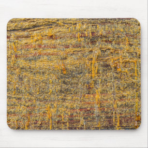 Tapis De Souris Résine d'arbre dorée sur bois rustique