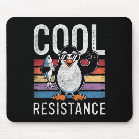 Tapis De Souris Résistance Cool subtile Tarifs de pingouin protest (Devant)