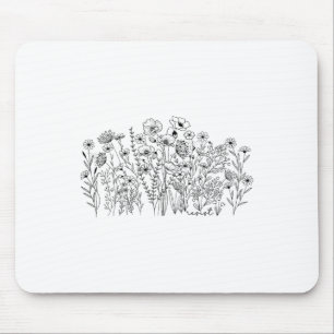 Tapis De Souris Résistance subtile florale botanique protestation