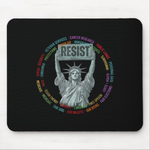 Tapis De Souris Résiste À La Résistance Statue De La Liberté Des M