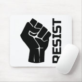 Tapis De Souris Résiste avec poing - en noir 0002 (Avec souris)