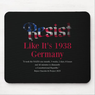 Tapis De Souris Résister Citation Pritker Allemagne 1938 Rejeter l