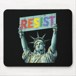 Tapis De Souris Résister Rainbow Statue Liberty Manifestation Lgbt