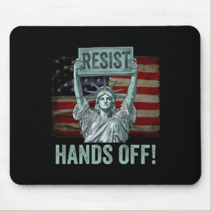 Tapis De Souris Résister Résistance Statue de la Liberté Hands Off