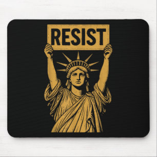 Tapis De Souris Résistez À La Manifestation De La Statue De La Lib