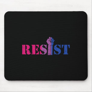 Tapis De Souris Résistez À La Manifestation De Poing Soulevée Lgbt