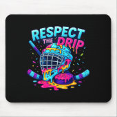 Tapis De Souris Respect The Drip Ice Hockey Stick &amp; Puck Dripn (Devant)
