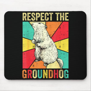 Tapis De Souris Respecter Le Marmotte Woodchuck Ground Hog Hommes