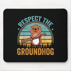 Tapis De Souris Respectez Le Drapeau De La Marmotte Usa Woodchuck