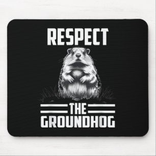 Tapis De Souris Respectez le marmotte de fond Célébrez le Jour de