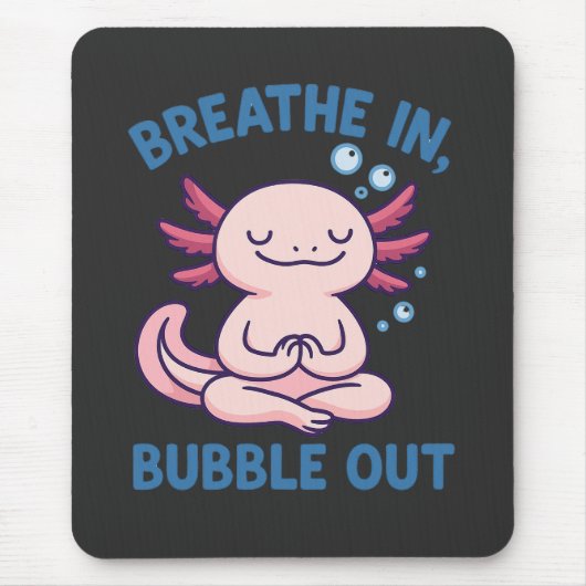Tapis De Souris Respire En Bubble Axolotl Yoga (Devant)