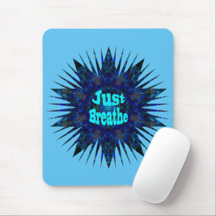 Tapis De Souris Respirez la Blue Yoga Star,