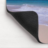 Tapis De Souris Ressacs écumant sur la plage sablonneuse (Coin)