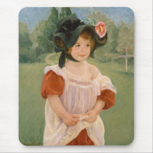 Tapis De Souris Ressort : Margot se tenant dans un jardin 1900