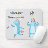 Tapis De Souris Ressources humaines HR Unicorn Funny Cadeau (Avec souris)
