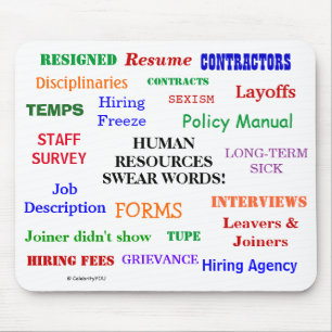Tapis De Souris Ressources humaines Jouer des mots HR Manager Peev