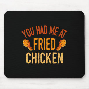 Tapis De Souris Restaurant Amoureux de Nourriture de Poulet Frit C