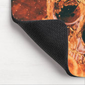 Tapis De Souris Reste Freaky. Crâne flamboyant dans l'espace (Coin)